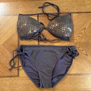 Cute chocolate colored bling swimsuit